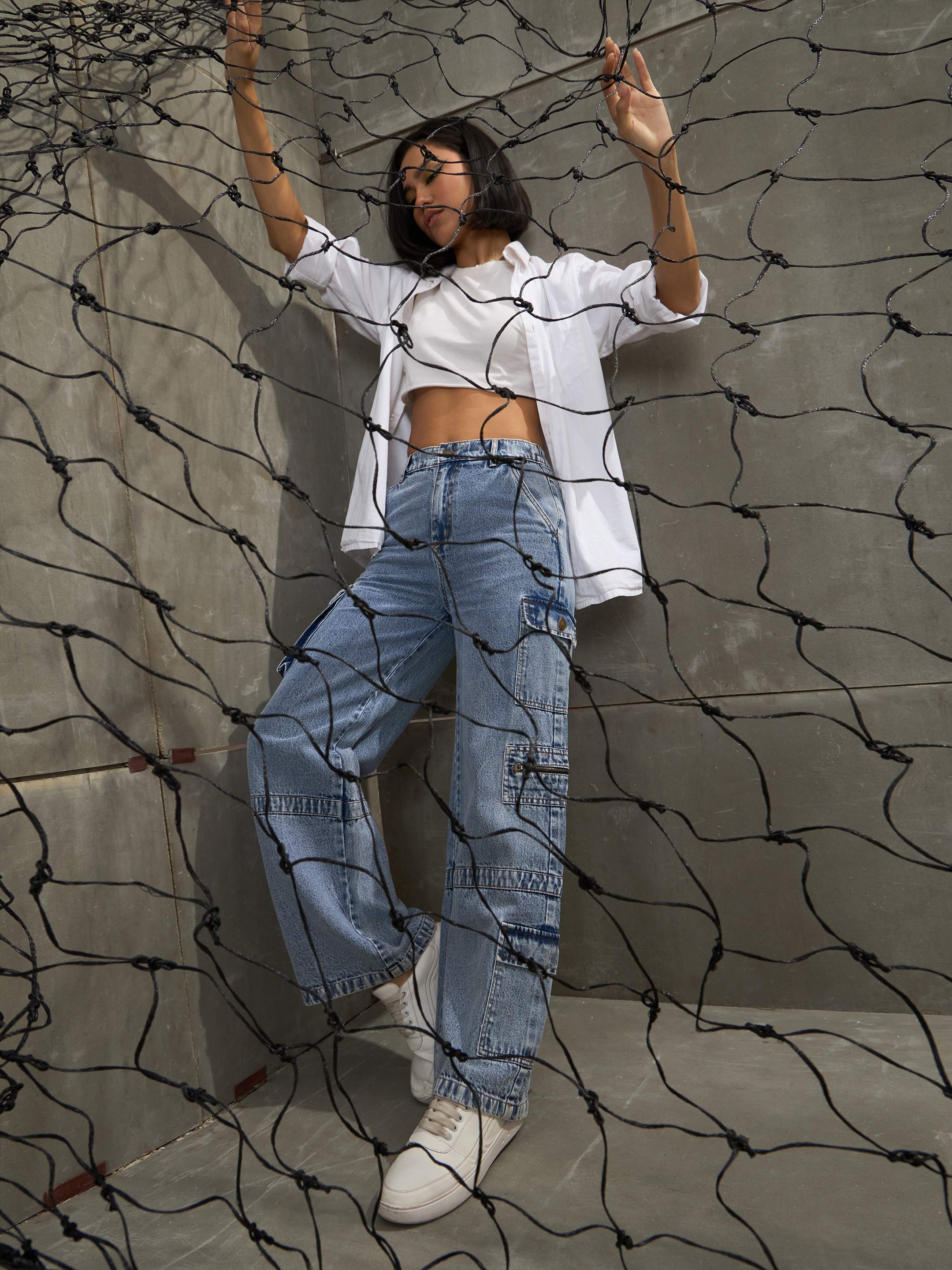 Women Ice Blue Denim Straight Fit Jeans-SFJEAN0705