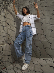 Women Ice Blue Denim Straight Fit Jeans-SFJEAN0705