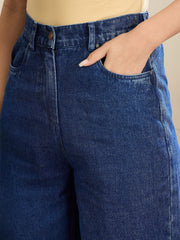 Women Dark Blue Balloon Fit Jeans-SFJEAN0716
