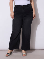 Women Black Acid Wash Straight Fit Jeans-SFJEAN0793