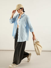 Women Black Washed High Waist Wide Leg Jeans-SFJEAN0813
