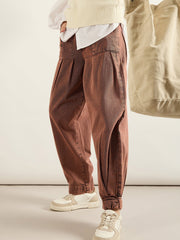 Women Rust Acid Washed Balloon Fit Jeans-SFJEAN0815