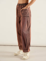 Women Rust Acid Washed Balloon Fit Jeans-SFJEAN0815