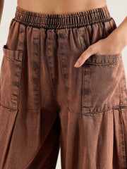 Women Rust Acid Washed Balloon Fit Jeans-SFJEAN0815