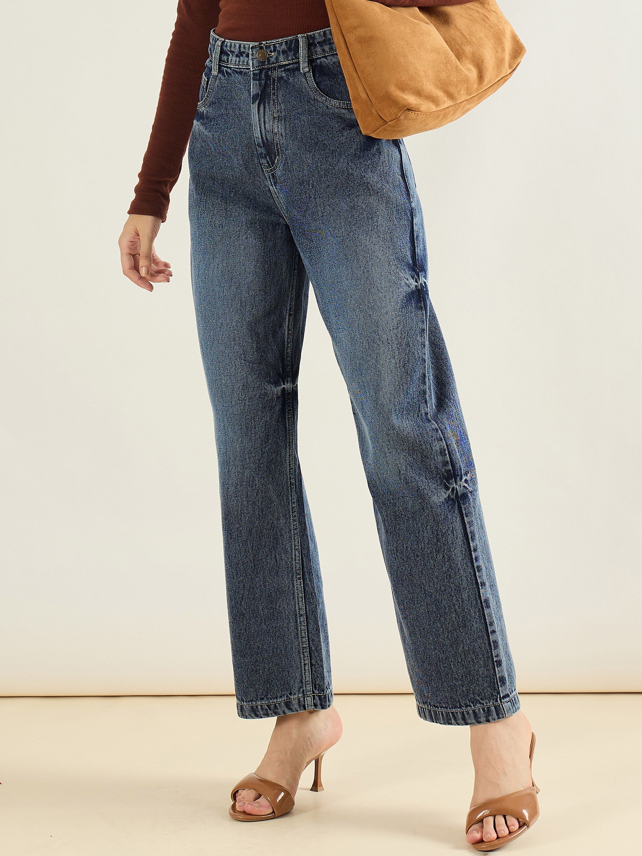 Women Blue Blast Straight Fit Jeans-SFJEAN0837