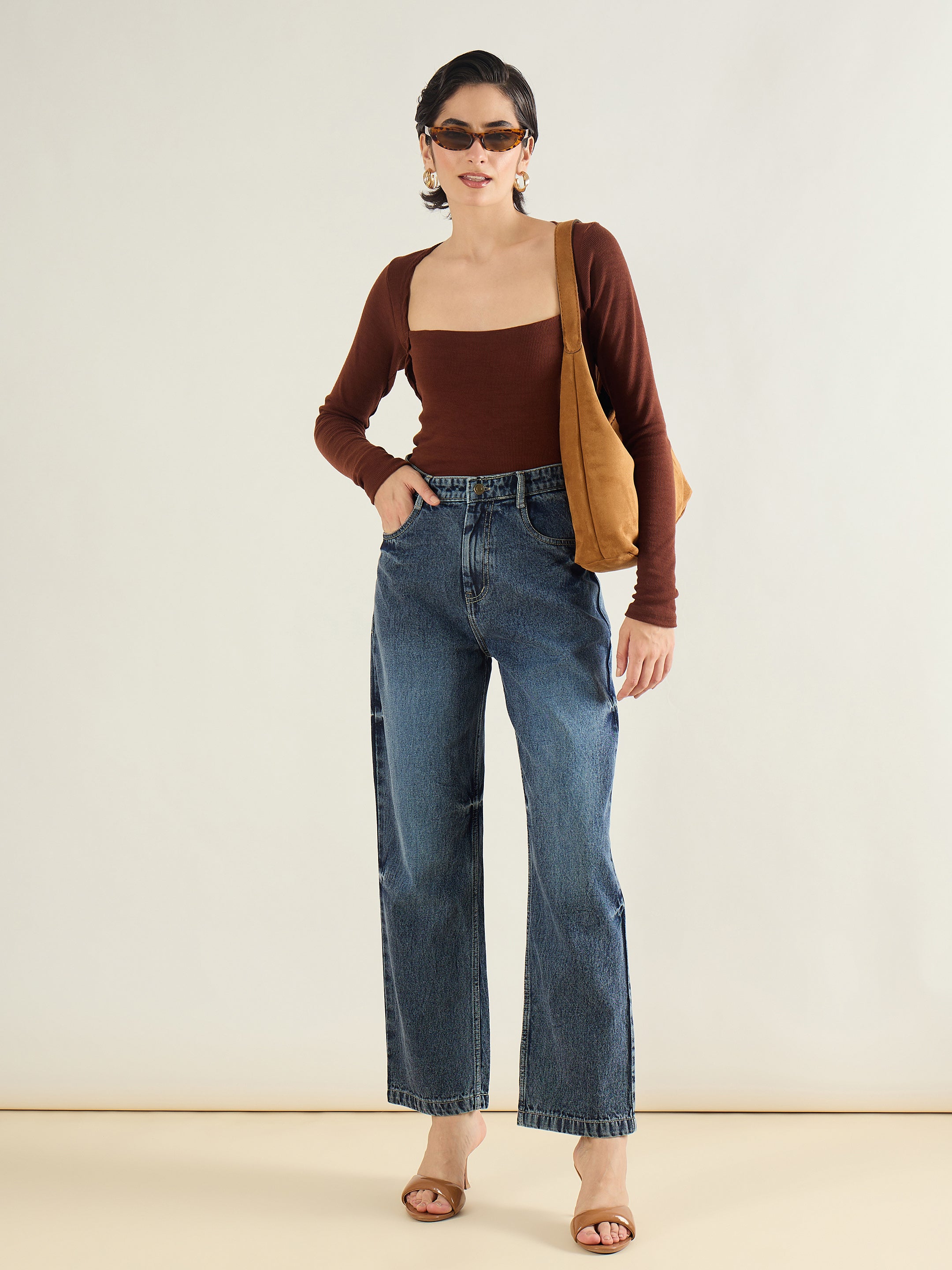 Women Blue Blast Straight Fit Jeans-SFJEAN0837