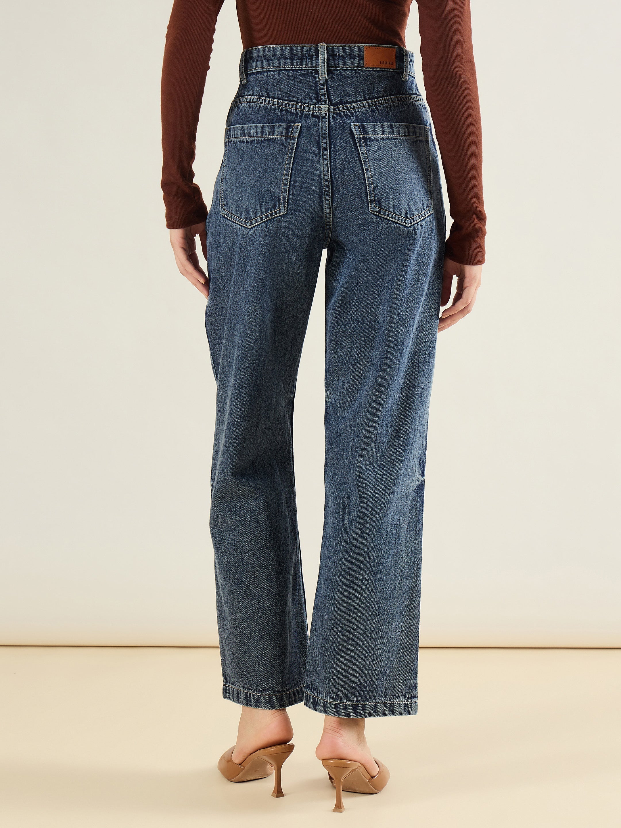 Women Blue Blast Straight Fit Jeans-SFJEAN0837