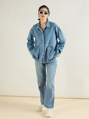 Women Ice Blue Straight Fit Jeans-SFJEAN0838