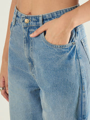 Women Ice Blue Straight Fit Jeans-SFJEAN0838