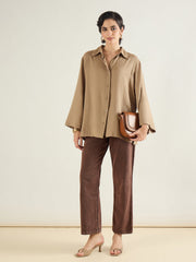 Women Brown Straight Fit Jeans-SFJEAN0839