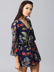 Women Printed Navy Jumpsuits & Sets
