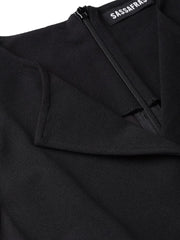 Women Solid Standard Black Jumpsuits & Sets