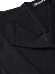 Women Solid Standard Black Jumpsuits & Sets