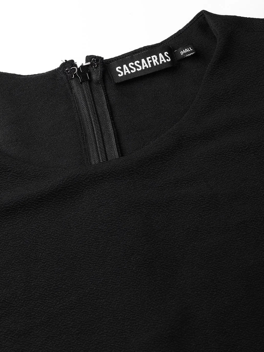 Women's Black Layered Jumpsuit - Elegant Lehenga Alternative