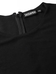 Women Solid Standard Black Jumpsuits & Sets