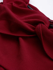 Women Solid Maroon Jumpsuits & Sets