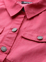 Women Solid Standard Fuschia Jumpsuits & Sets