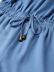 Women Solid Standard Teal Jumpsuits & Sets