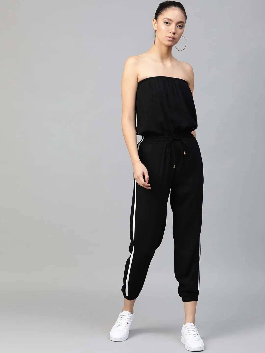 Women's Black Solid Jumpsuit - Stylish & Comfortable