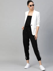Women Solid Standard Black Jumpsuits & Sets