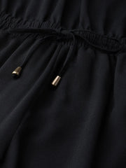 Women Solid Standard Black Jumpsuits & Sets