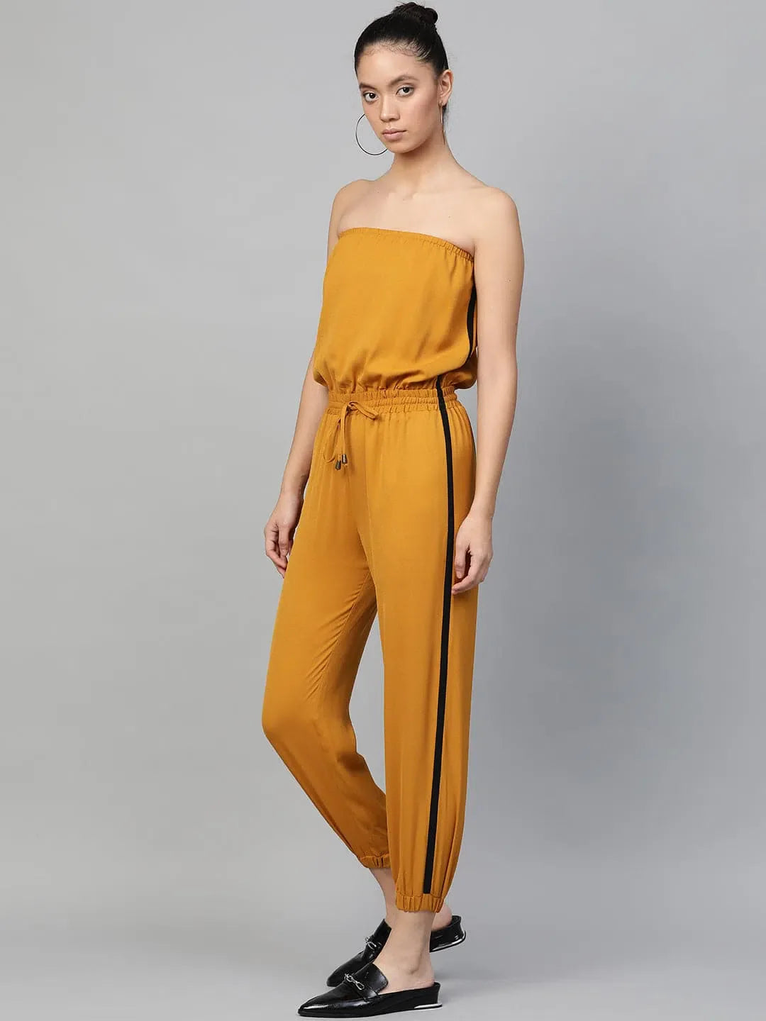 Mustard Jumpsuit Set: Trendy Women's One-Piece Outfits