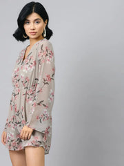 Women Printed Olive Jumpsuits & Sets