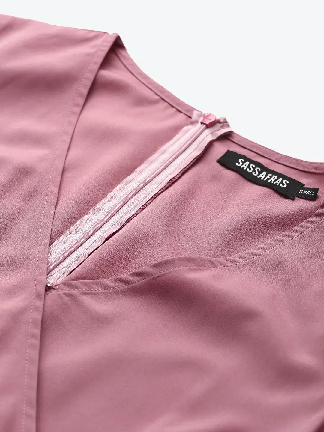 Pink Solid Jumpsuit & Set | Women's Pleated Sleeve Jumpsuit