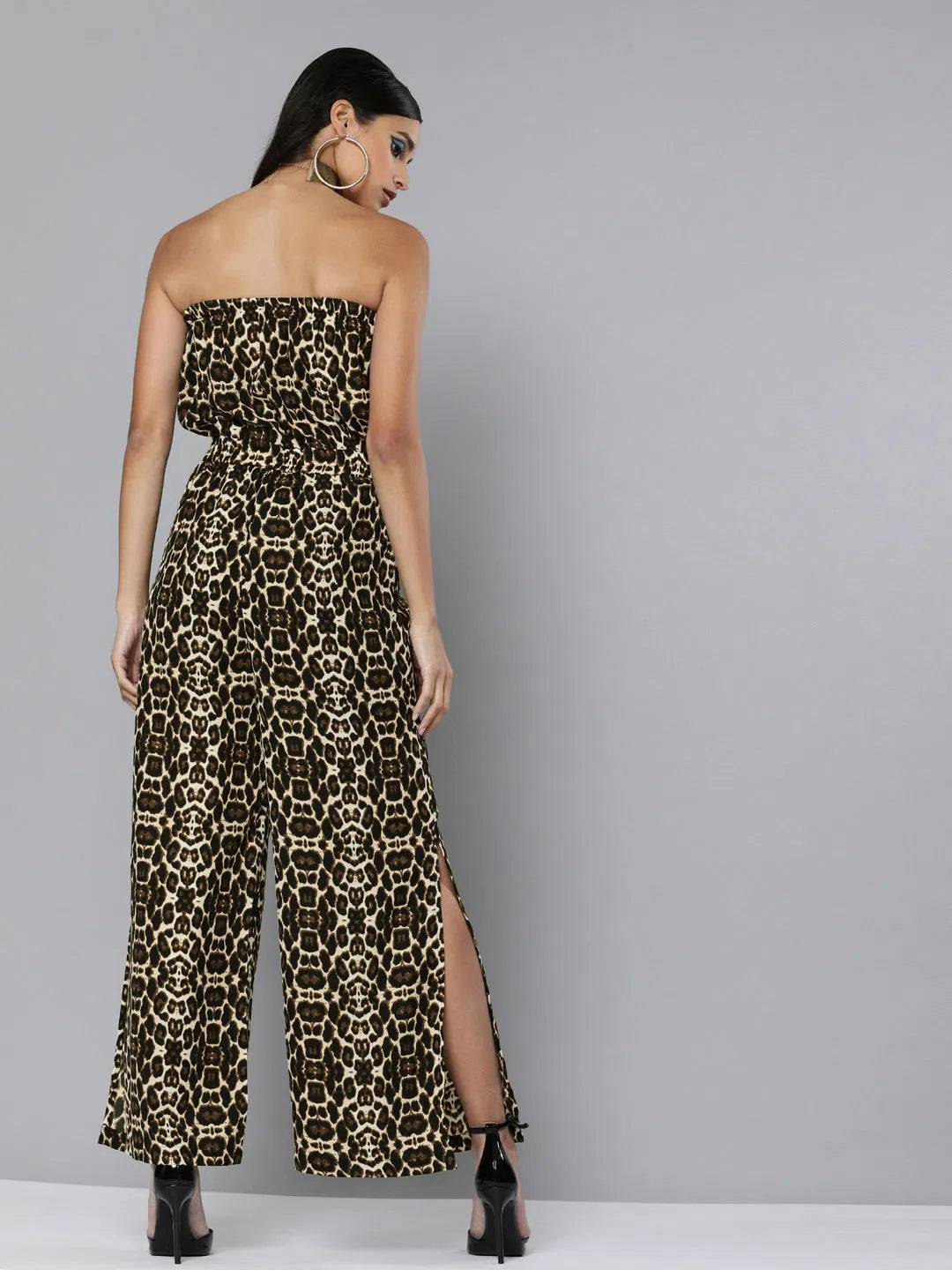 Women's Printed Black Jumpsuit | Party Wear Lehenga Alternative