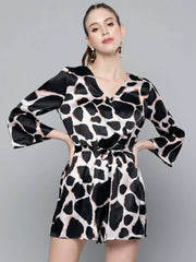 Women Printed Black Jumpsuits & Sets