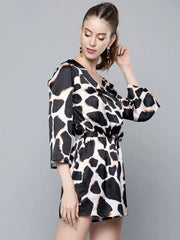 Women Printed Black Jumpsuits & Sets