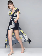 Women Printed Navy Jumpsuits & Sets