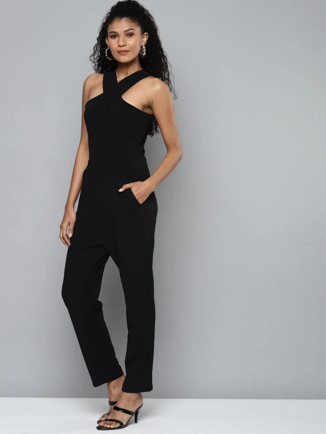 Black Halter Jumpsuit | Women's Designer Jumpsuit Online