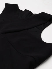 Women Solid Black Jumpsuits & Sets