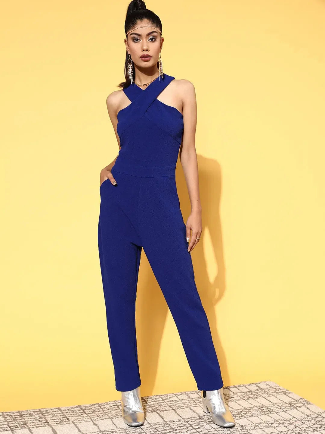 Royal Blue Women's Jumpsuit: Solid & Stylish Comfort Fit