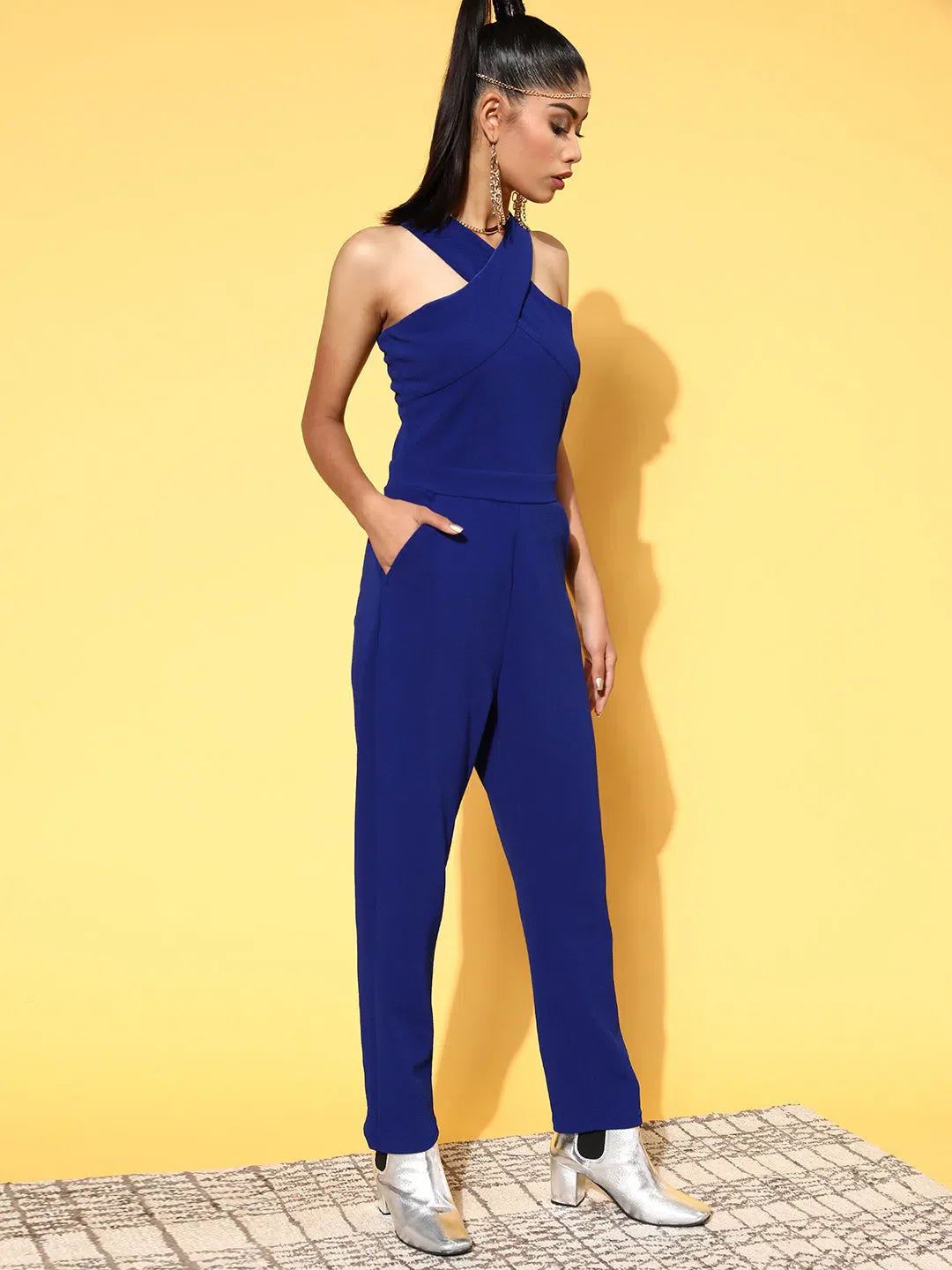 Royal Blue Women's Jumpsuit: Solid & Stylish Comfort Fit