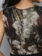 Women Printed Green Jumpsuits & Sets