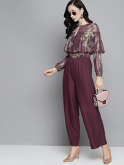 Women Printed Purple Jumpsuits & Sets