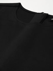 Women Solid Black Jumpsuits & Sets