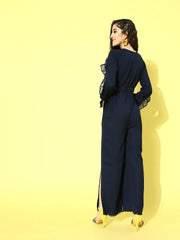Women Solid Navy Jumpsuits & Sets