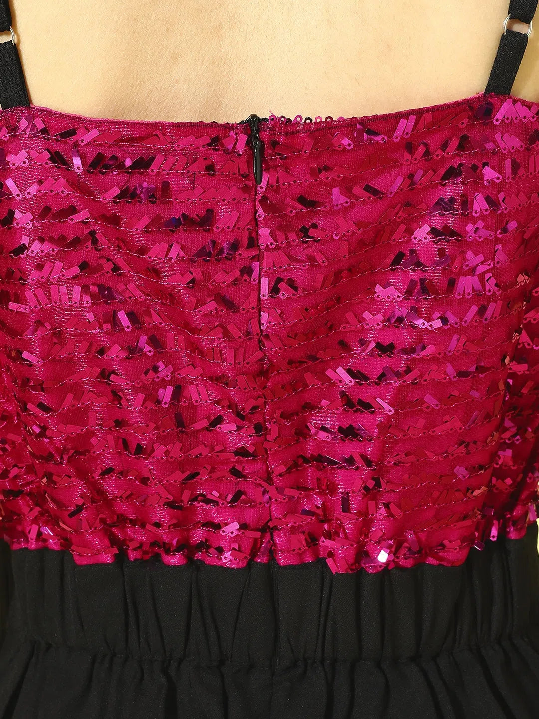 Fuchsia Sequin Jumpsuit - Festive Lehenga Alternative