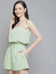 Women Printed Green Jumpsuits & Sets