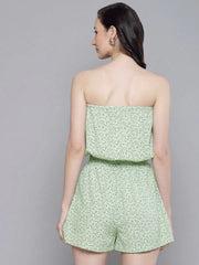Women Printed Green Jumpsuits & Sets