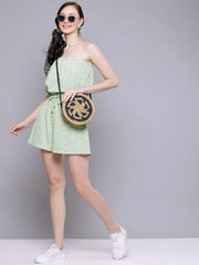 Women Printed Green Jumpsuits & Sets