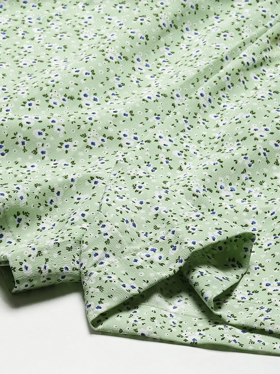 Printed Women's Romper: Green Floral Jumpsuit | Comfort Fit