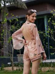 Women Printed Standard Nude Jumpsuits & Sets