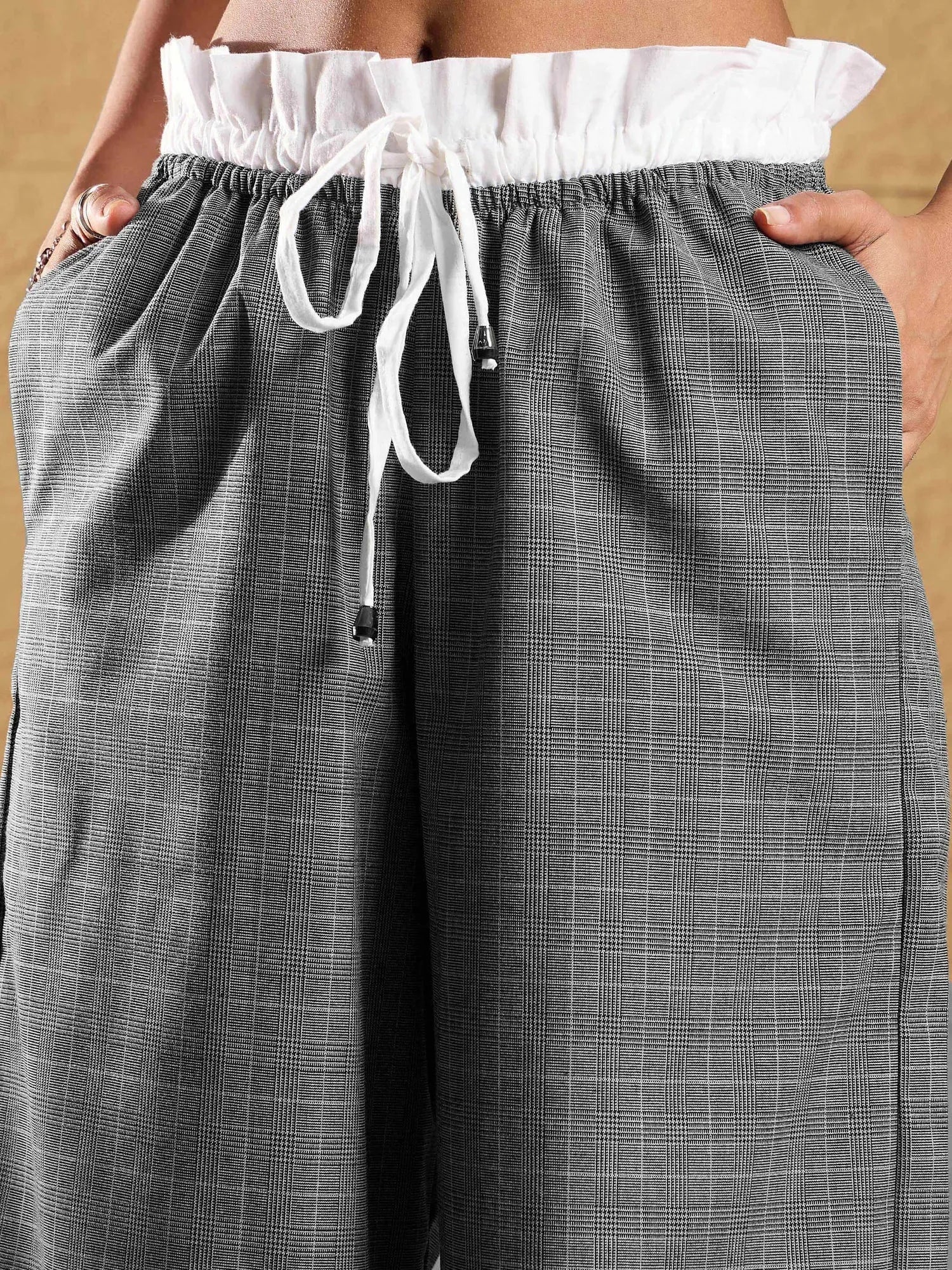 Checkered Women's Western Wear Pants - Stylish & Comfy!