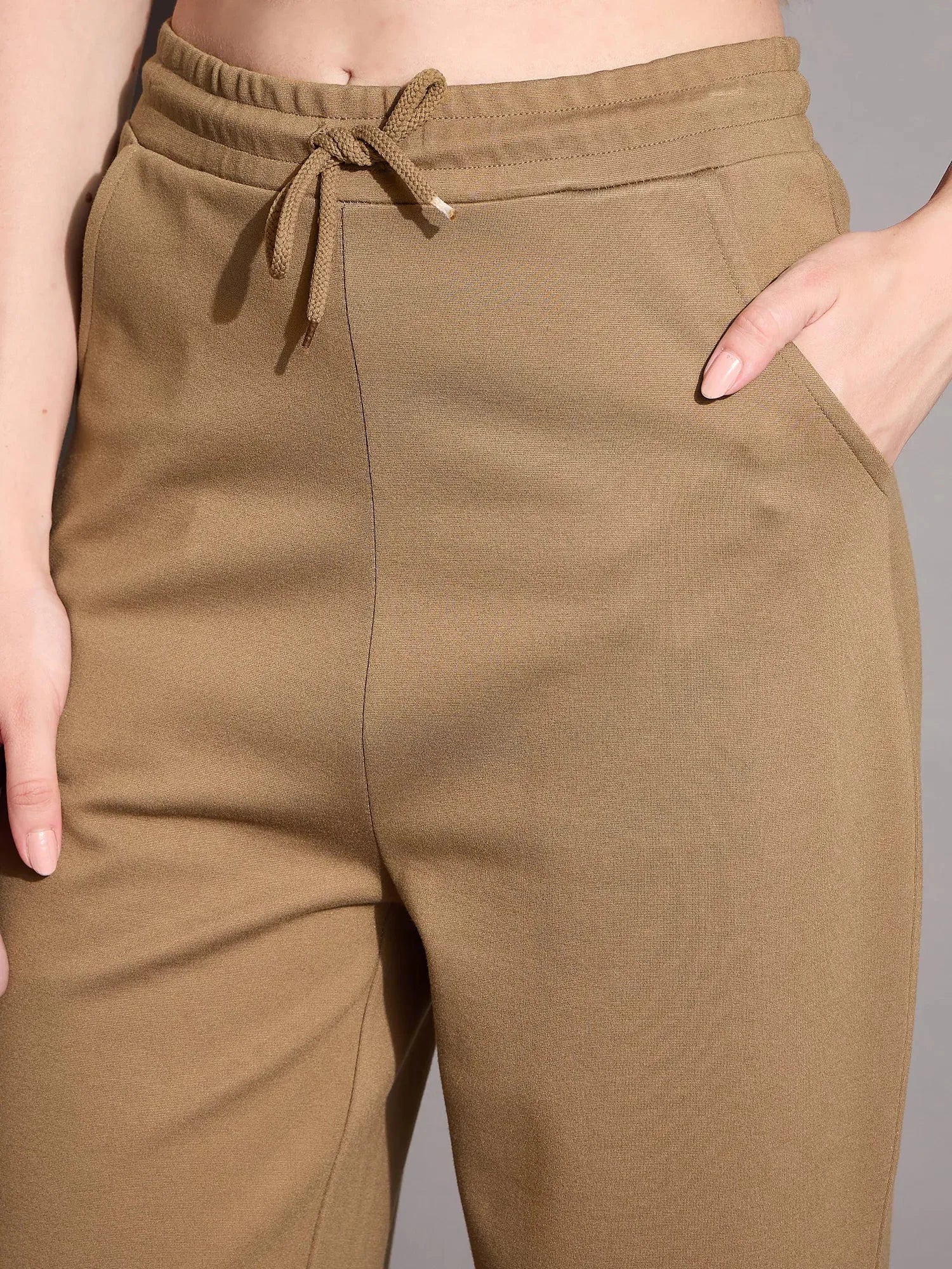 Brown Relaxed Fit Workout Pants - Women's Gym Clothes