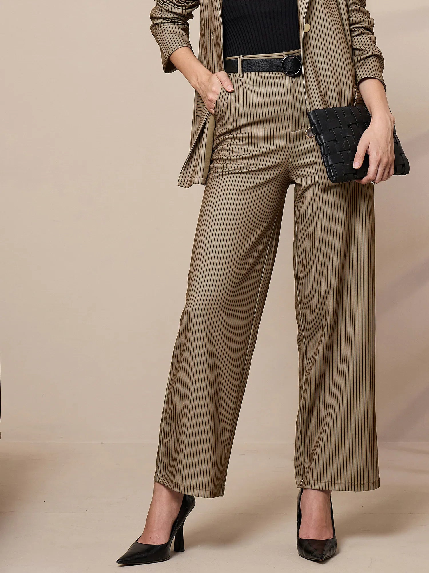 Striped Wide Leg Trousers | Women's Western Wear Collection