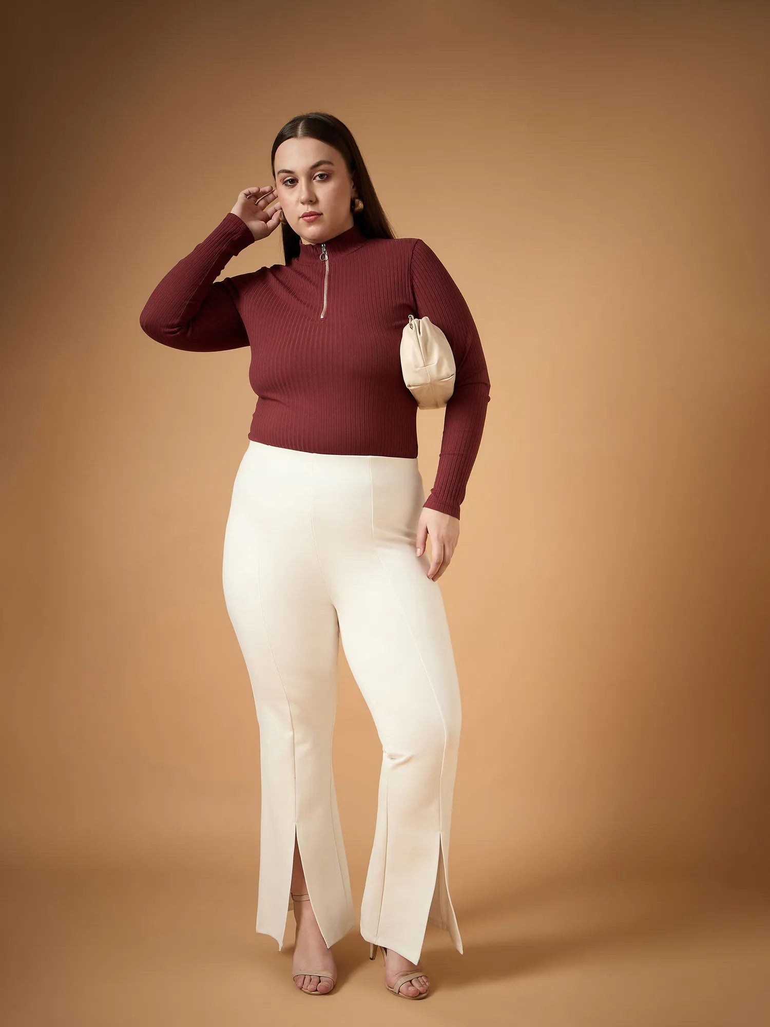 White Slit Bell Bottom Pants | Women's Western Outfits